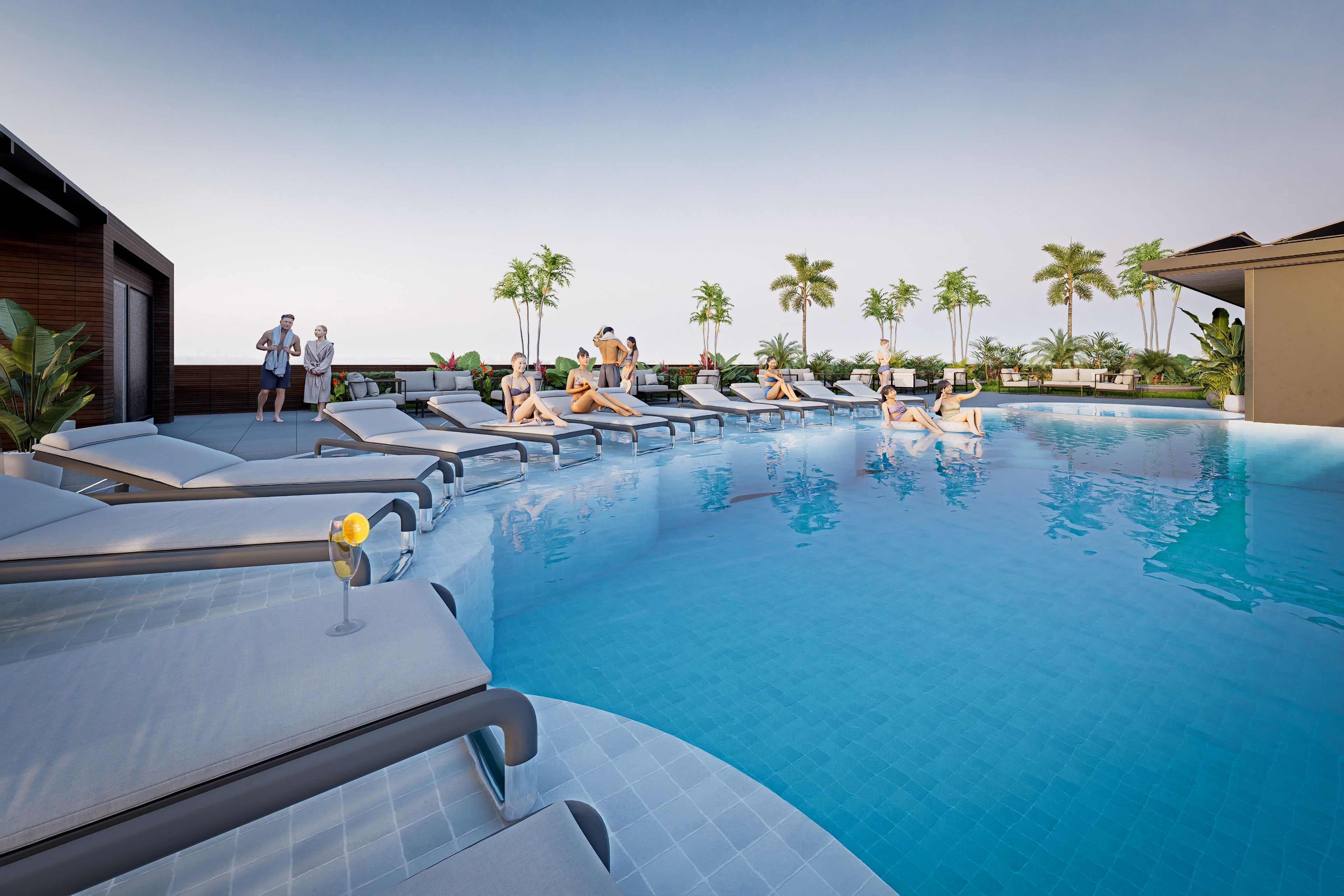 Poolside exterior visual